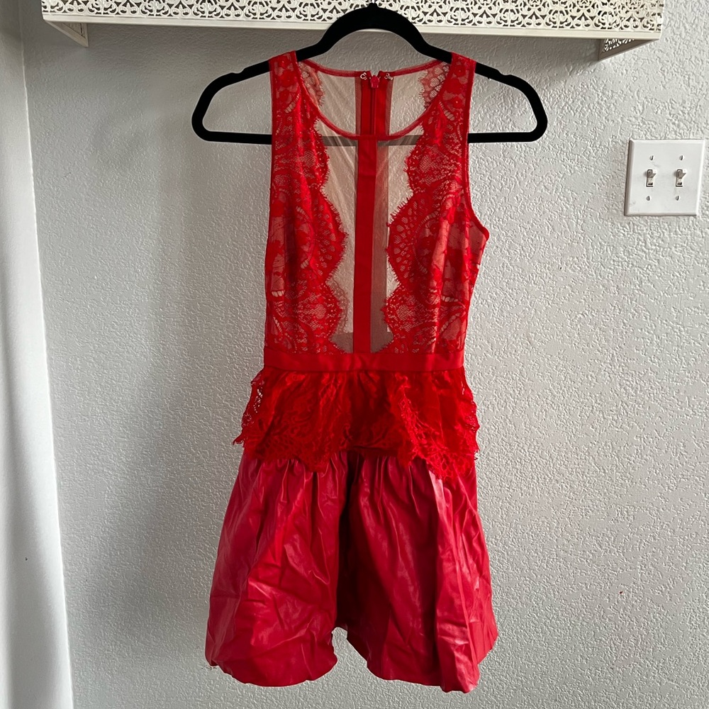 BCBGMaxAzria Layton dark poppy dress